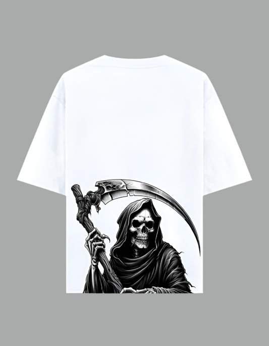 Dual-Tone Grim Reaper Oversized Tee